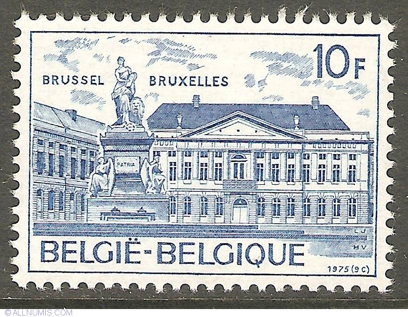 10 Francs 1975 - Brussels - Martyr's Square, Building - Other - Belgium ...