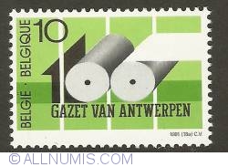 Image #1 of 10 Francs 1991 - Centennial of "Gazet van Antwerpen"