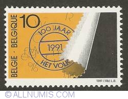 Image #1 of 10 Francs 1991 - Centennial of "Het Volk"