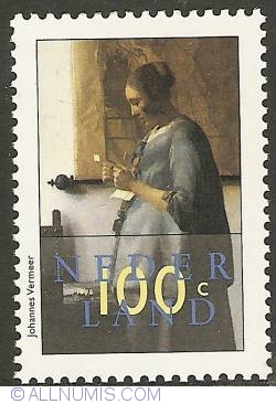 100 Cent 1996 - Johannes Vermeer - Woman in Blue reading a Letter
