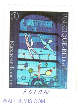 Image #1 of "1" 2010 - Folon - Window of the Church of Waha
