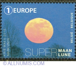 Image #1 of 1 Europe 2016 - Supermoon and trees