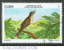 Image #1 of 1 Centavo 1978 - Cuban Solitaire (Myadestes elisabeth)