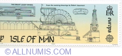 10 Pence 1983 - Design drawings by Roger Casement for the Great Laxey Wheel