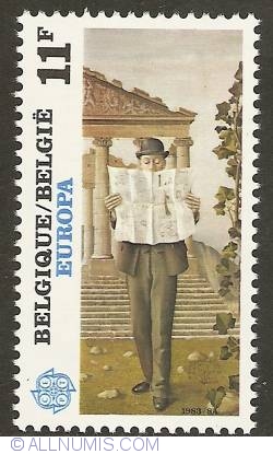 Image #1 of 11 Francs 1983 - Paul Delvaux - L'Homme de la Rue