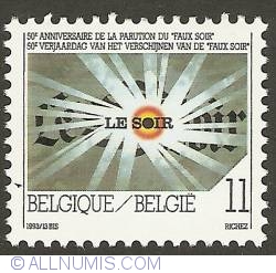 11 Francs 1993 - 50th Anniversary of "Le Faux Soir"