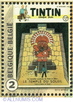 Image #1 of "2" 2016 - Tintin de Hergé (26 septembrie 1946)