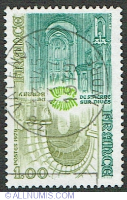 1 Franc 1979 - Norman Abbey: Abbey of St Pierre sur Dives and Bernay