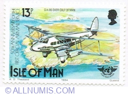 13 Pence 1984 - D.H.86 over Calf of Man