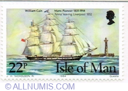 22 Pence 1984 - "Anna" leaving Liverpool, 1852