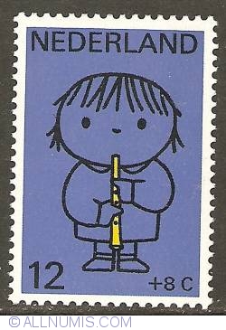 Image #1 of 12 + 8 Cent 1969 - Child with Flute