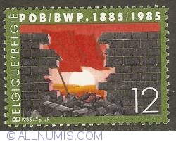 Image #1 of 12 Francs 1985 - Centenary of Belgian Labour Party