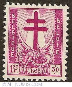 1,20 Francs + 30 Centimes 1952 - Fight against tuberculosis
