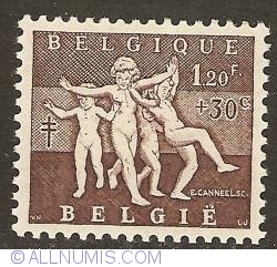 Image #1 of 1,20 Francs + 30 Centimes 1955 - Fight against tuberculosis