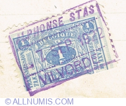 1 Franc 1921 - Taxe de Transmission