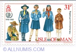 31 Pence 1985 - Guide uniforms from 1910 to 1985