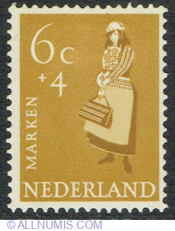 Image #1 of 6 + 4 Cents 1958 - Costume of Marken