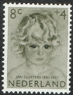 Image #1 of 8 + 4 Cents 1957 - Jan Sluyters - Portrait of a Girl