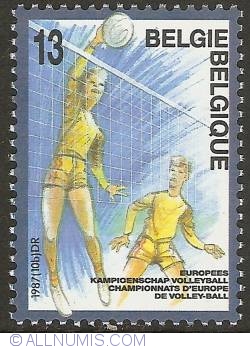 Image #1 of 13 Francs 1987 - European Championships Volleyball