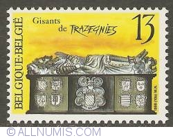13 Francs 1988 - Trazegnies - Tombs of the St. Martin Church