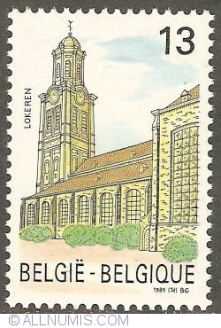 13 Francs 1989 - Lokeren - St. Laurens Church