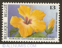 Image #1 of 13 Francs 1995 - Hibiscus Rosa-sinensis