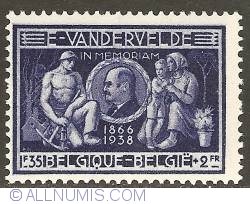 1,35 + 2 Francs 1946 - Emile Vandervelde