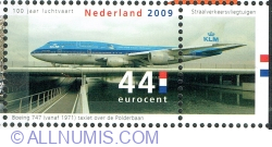 44 Euro cent 2009 - Boeing 747 pe aeroportul Schiphol, 1971