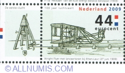 Image #1 of 44 Euro cent 2009 - Wright Airplane 1st Flight in Etten-Leur, 1909