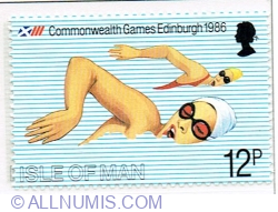 12 Pence 1986 - Swimming