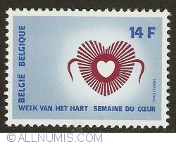 Image #1 of 14 Francs 1980  - Week of the Heart