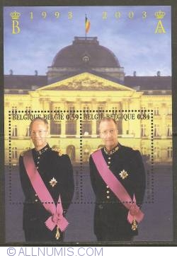 Image #1 of 1,43 Euro 2003 - Kings Baudouin and Albert II Souvenir Sheet