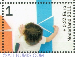 Image #1 of 1° + 0.23 Euro 2011 - Jucandu-se, copiii construiesc o casă împreună