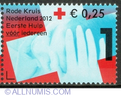 1° + 0.25 Euro 2012 - Crucea rosie