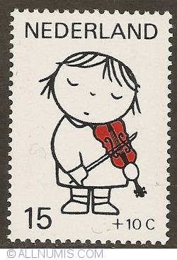 Image #1 of 15 + 10 Cent 1969 - Child with Violin