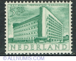 Image #1 of 5 + 3 Cents 1955 - Post office in The Hague