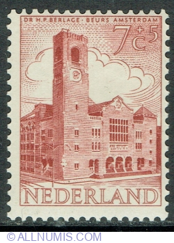Image #1 of 7 + 5 Cents 1955 - Van Berlage exchange, Amsterdam