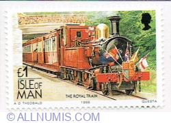 1 Pound 1988 - I.O.M.R. No. 11, "Maitland", pulling the Royal Train, 1963