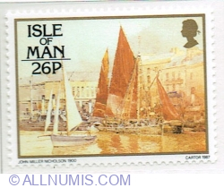 26 Pence 1987 - Red Sails at Douglas