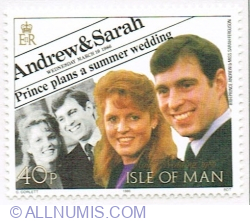 40 Pence 1986 - Miss Sarah Ferguson, Prince Andrew (Engagement photograph)