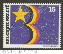 Image #1 of 15 Francs 1992 - Liberation of the European Market