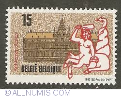Image #1 of 15 Francs 1993 - Antwerp, Culture Capital of Europe - City Hall