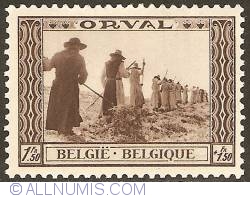 Image #1 of 1,50 + 1,50 Francs 1939 - Orval Abbey - Monks working the Field