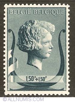Image #1 of 1,50 + 1,50 Francs 1940 - Music Foundation Queen Elisabeth