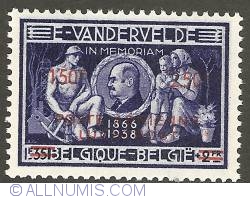 1,50 + 2,50 Francs 1947 - Emile Vandervelde - Airmail with overprint (French version)