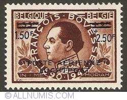 1,50 + 2,50 Francs 1947 - François Bovesse - Airmail with overprint (French version)