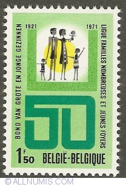 Image #1 of 1,50 Francs 1971 - 50th Anniversary of the Family Liga (Gezinsbond)