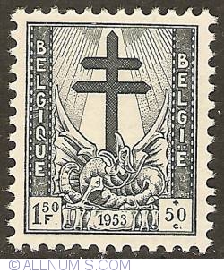 Image #1 of 1,50 Francs + 50 Centimes 1953 - Fight against tuberculosis