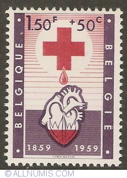 Image #1 of 1,50 Francs + 50 Centimes 1959 - Red Cross