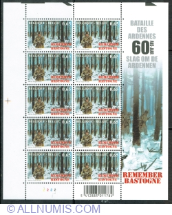 Image #1 of Battle of the Ardennes 2004 - 10 x 0.65 € - Souvenir Sheet